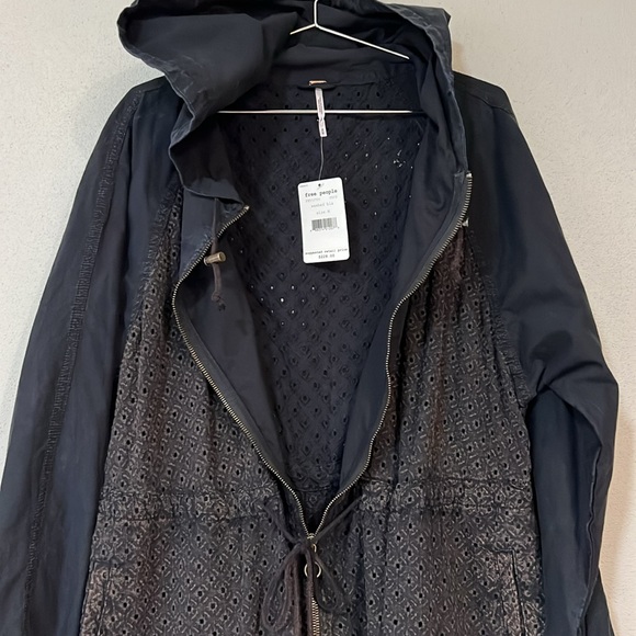 FREE PEOPLE Eyelet zip up hooded jacket - Picture 8 of 12